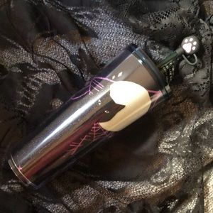 STARBUCKS BLACK CAT PURPLE HALLOWEEN FALL TUMBLER